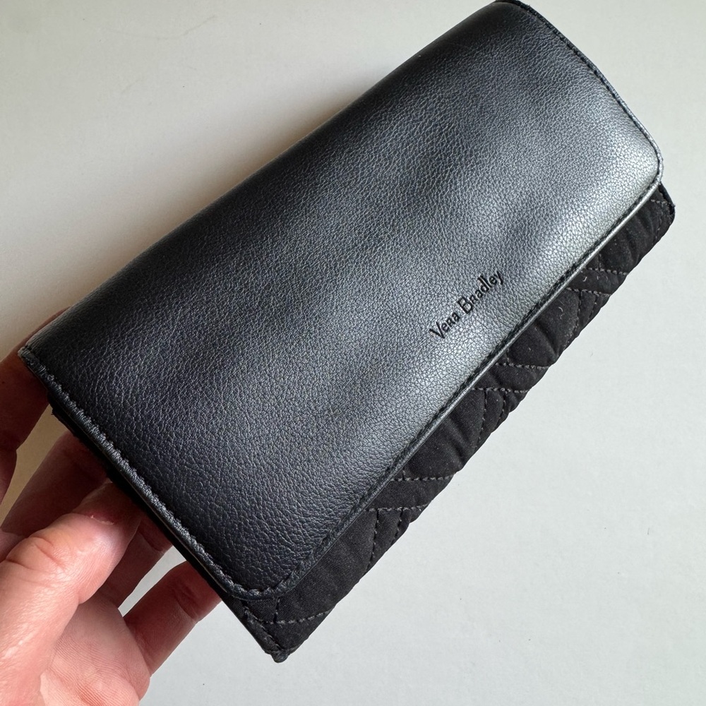 Vera Bradley Quilted Black Wallet